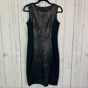 Talbots | black leather dress